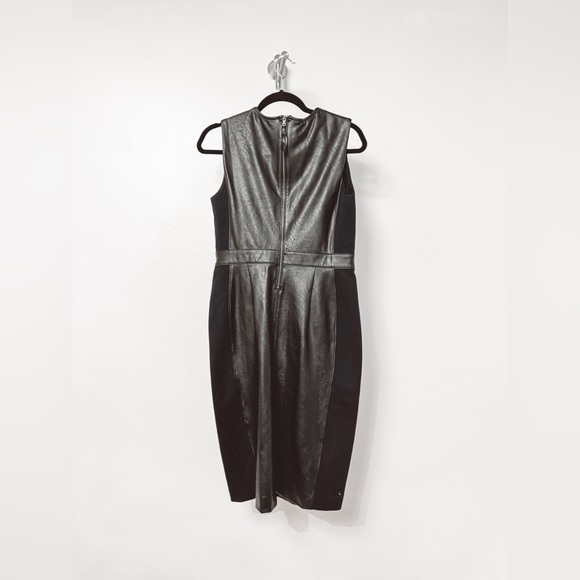 SPANX Sleeveless Sheath NYE Chic Fitted Zippered Midi Dress Black Medium‎ - Picture 6 of 13